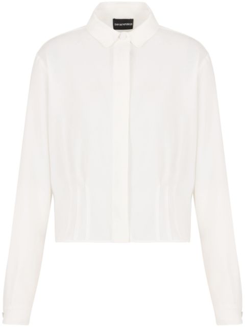 Emporio Armani fitted-waist club-collar shirt Women