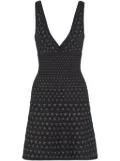 Emporio Armani geometric knit pattern minidress - Black