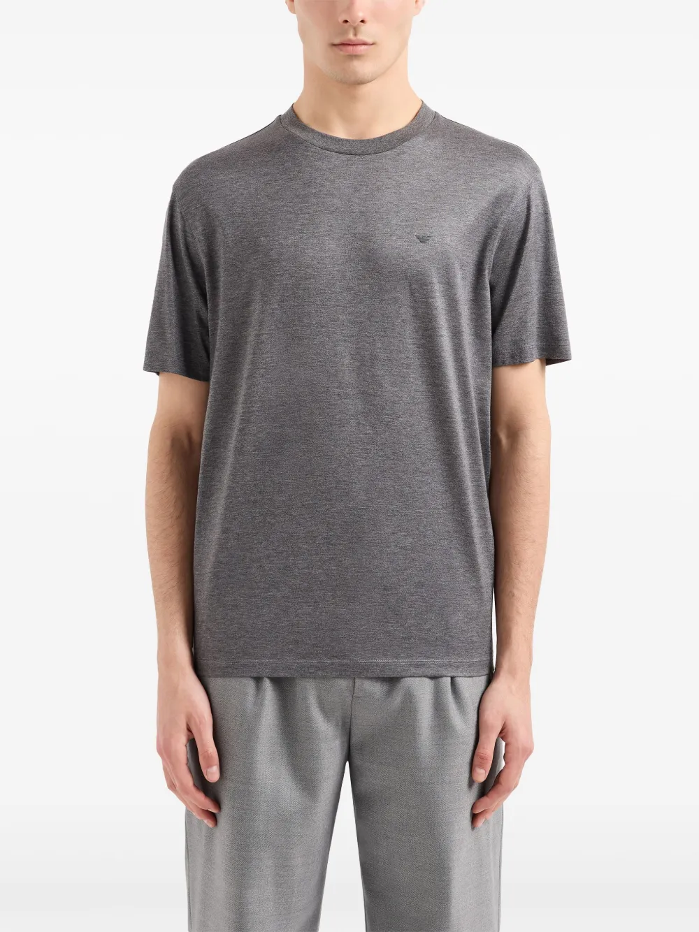 Emporio Armani T-shirt met gemêleerd-effect - Grijs