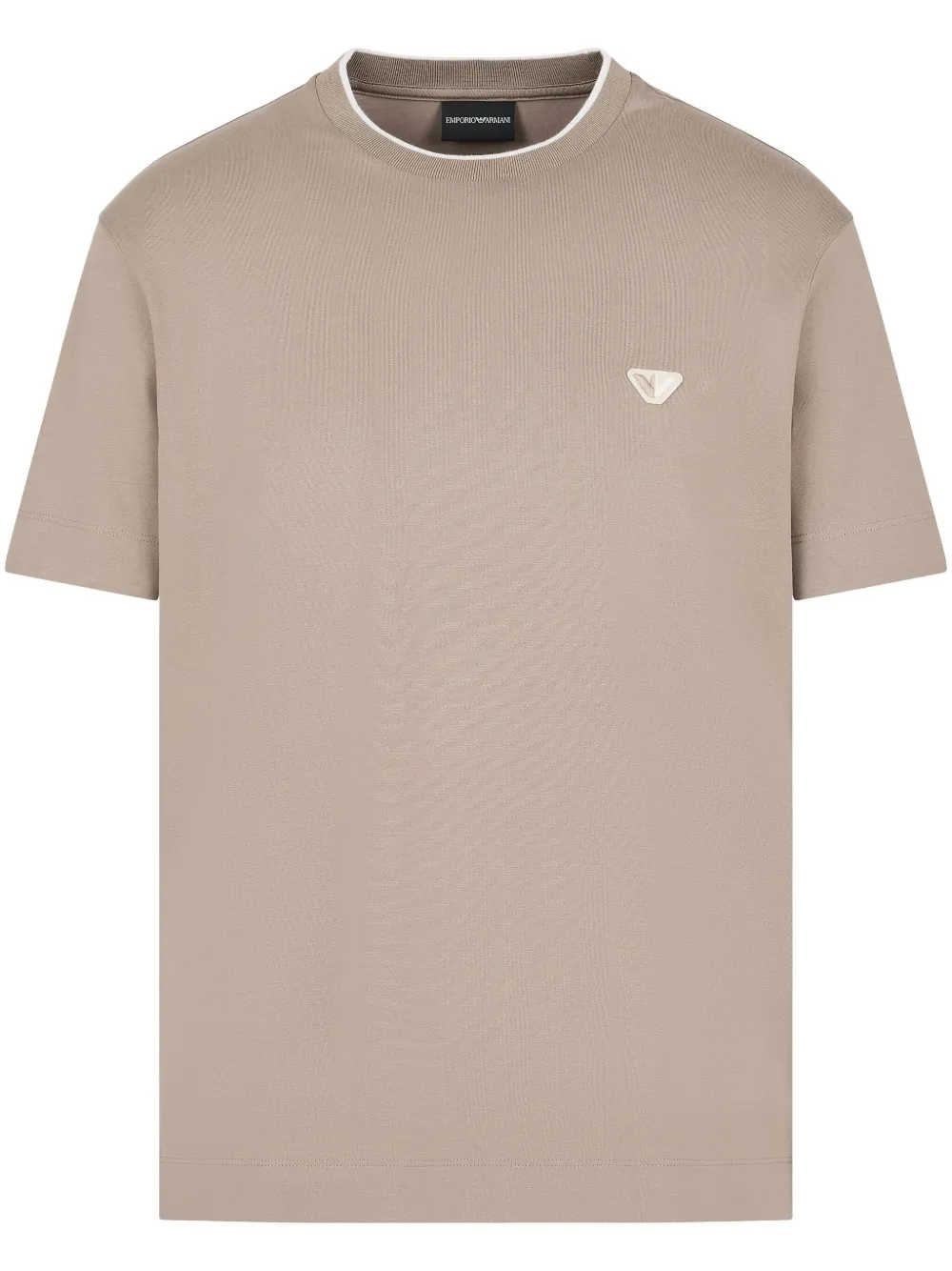 Emporio Armani T-shirt met logopatch Beige
