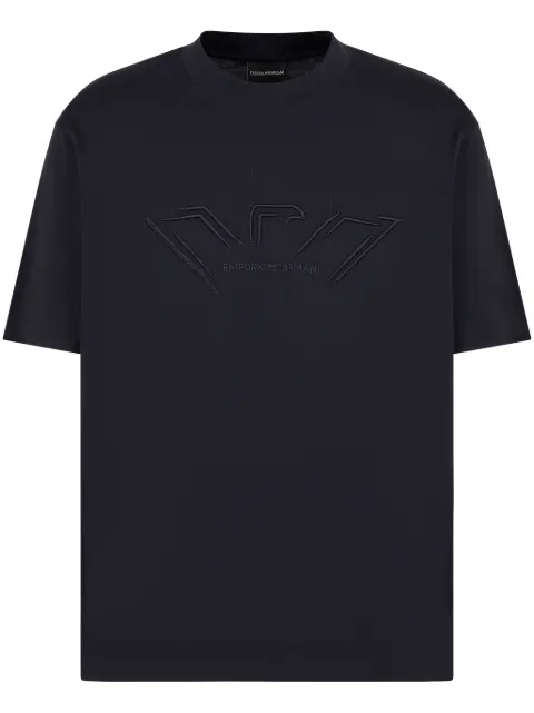 Emporio Armani playera con logo en relieve
