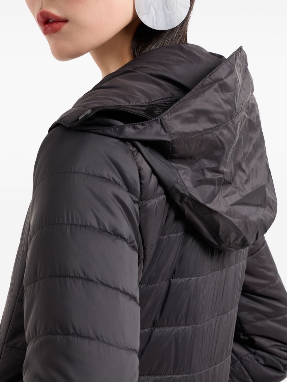 Shop Emporio Armani Quilted Puffer Jacket In Black