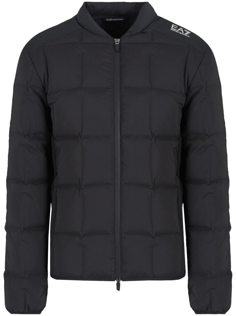 Shop Ea7 Logo-print Puffer Jacket In Black