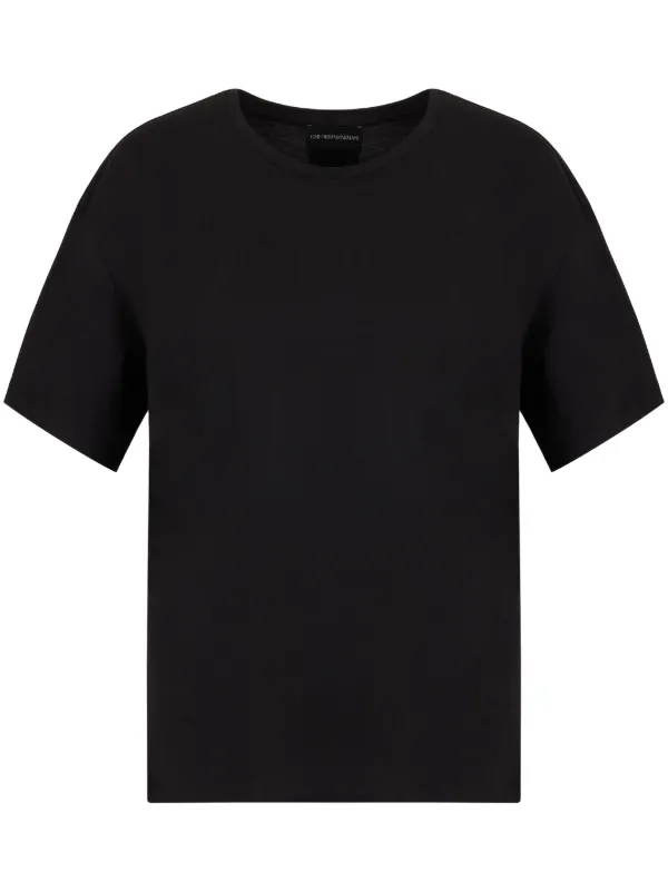 Emporio Armani Logo Tag T shirt Black FARFETCH AE