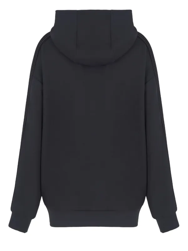 Ea7 Emporio Armani logo-rubberised Hoodie | Black | FARFETCH