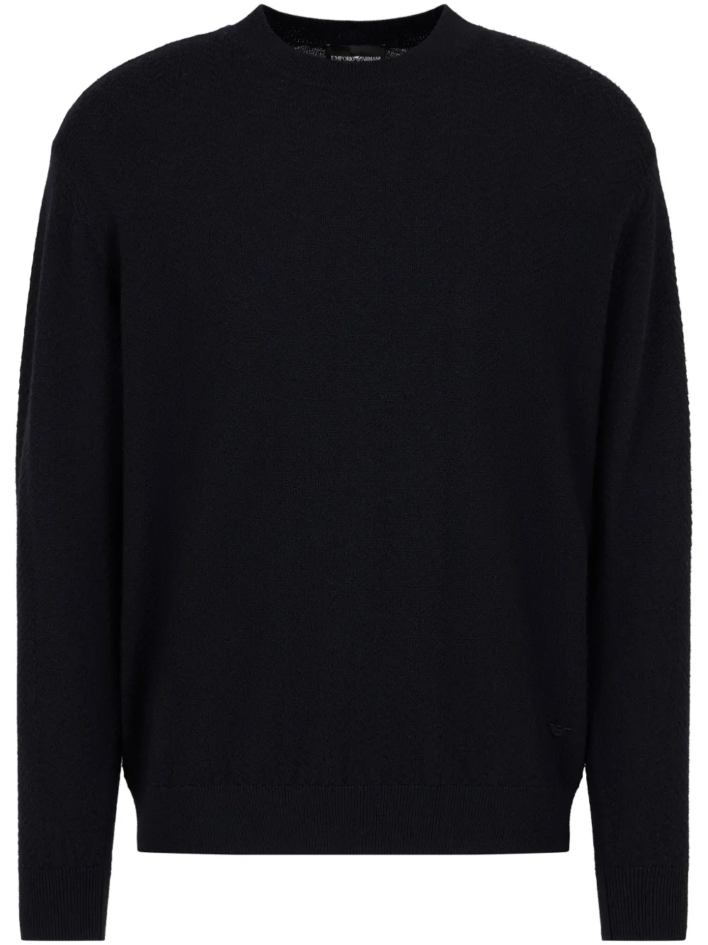 Emporio Armani chevron-knit sweater | Blue | Image 1