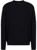 Emporio Armani chevron-knit sweater - Blue