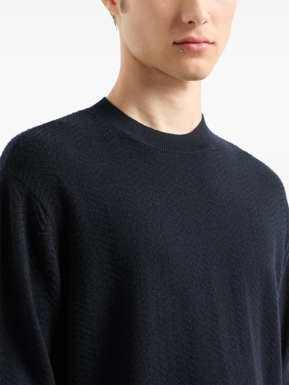 Emporio Armani Wollen sjaal Blauw