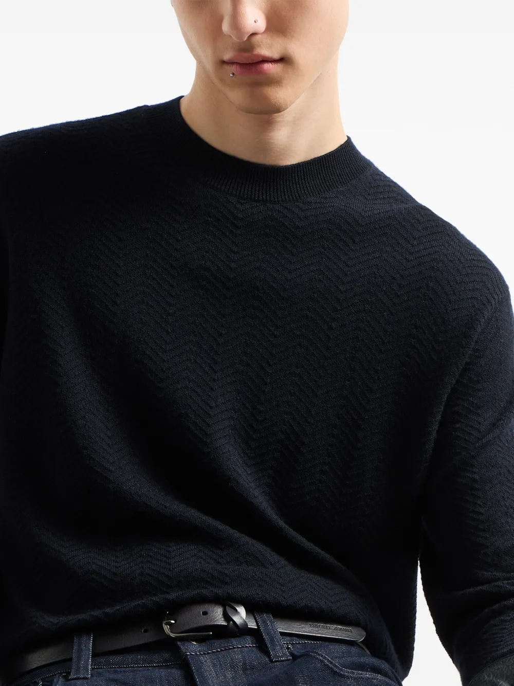 Emporio Armani Wollen sjaal Blauw