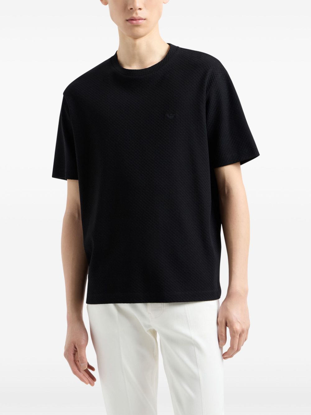 Emporio Armani Katoenen T-shirt - Zwart