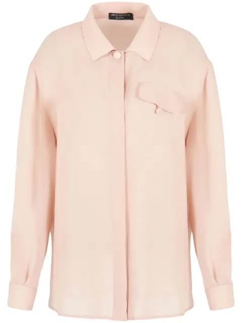 Emporio Armani buttoned-pocket silk shirt Women