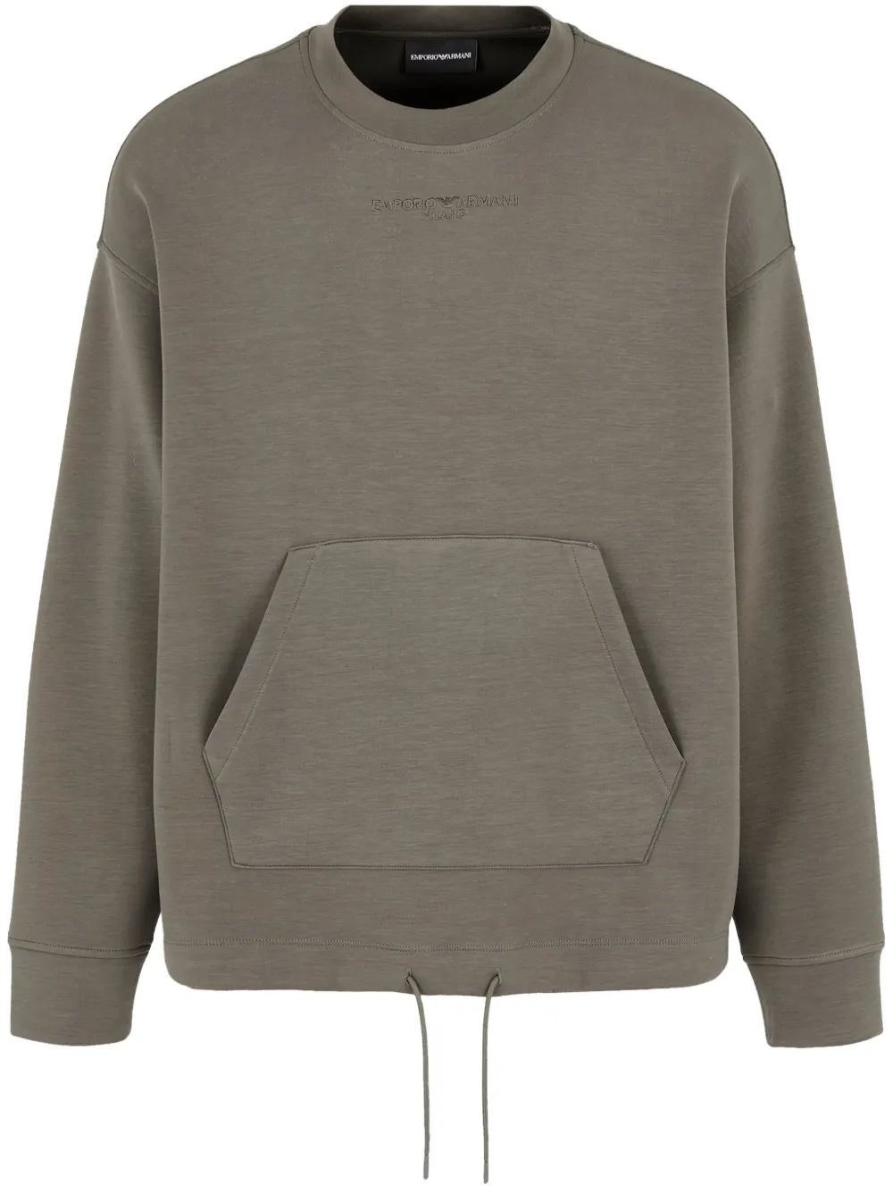 Emporio Armani Jersey sweater met geborduurd logo van modalblend Bruin