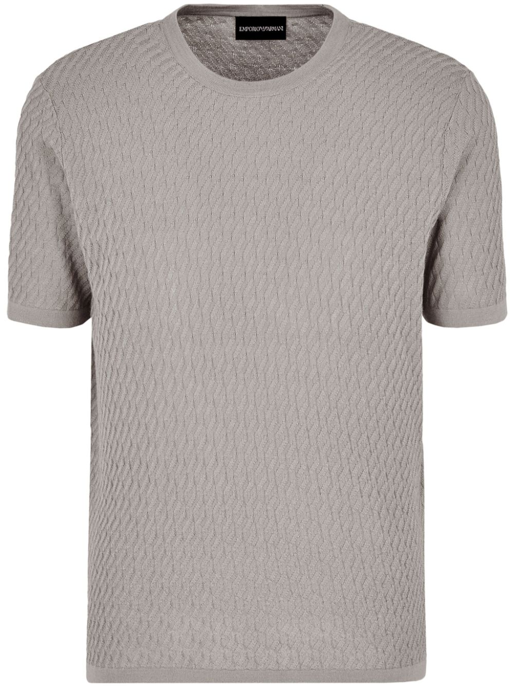 Emporio Armani ASV embossed-pattern Lyocell-blend jumper Men