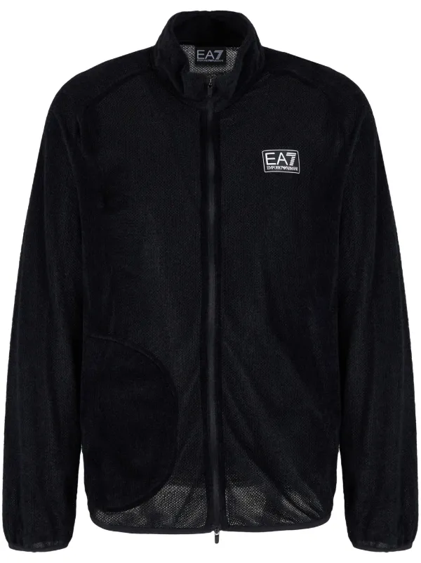 Ea7 Emporio Armani logo patch Track Jacket Black FARFETCH