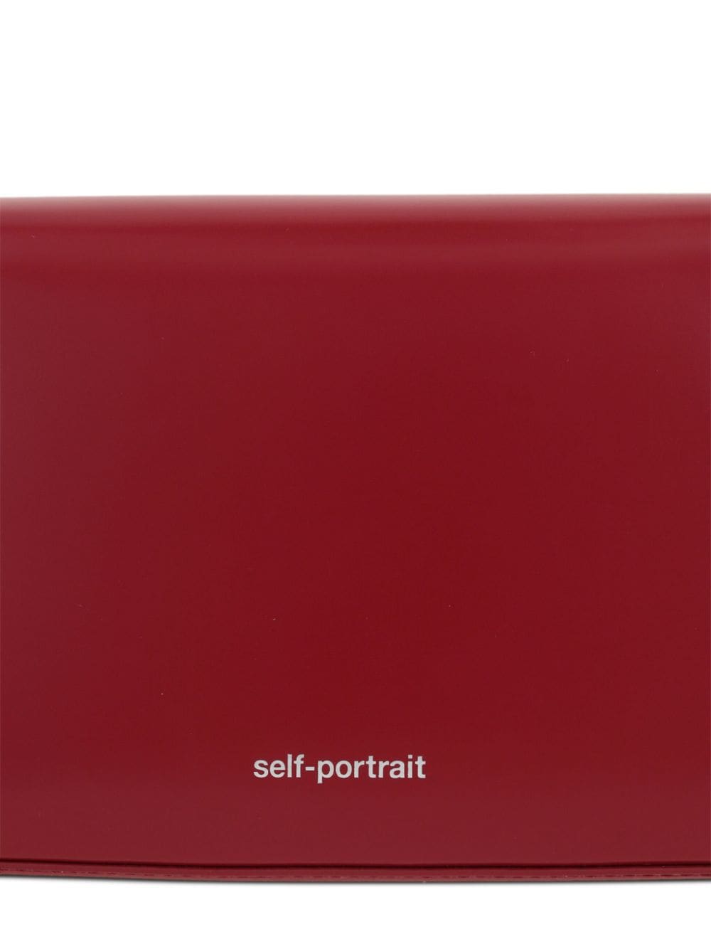 Shop Self-portrait Smooth Shoulder Bag In Red