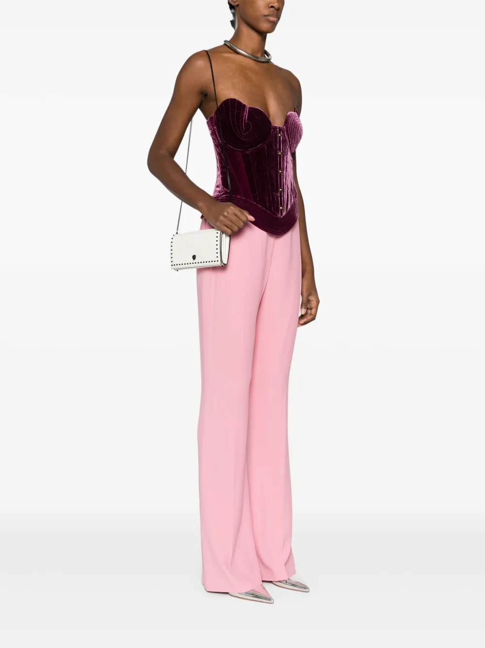 Alexander McQueen Clutch met doodskop Wit