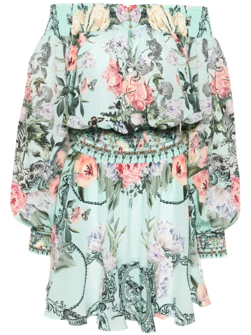 Robe courte à épaules dénudées - Camilla - Modalova