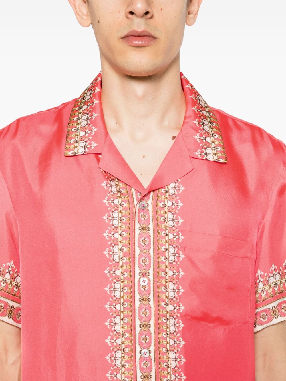 Shop Camilla Shell Games Silk Shirt In Pink