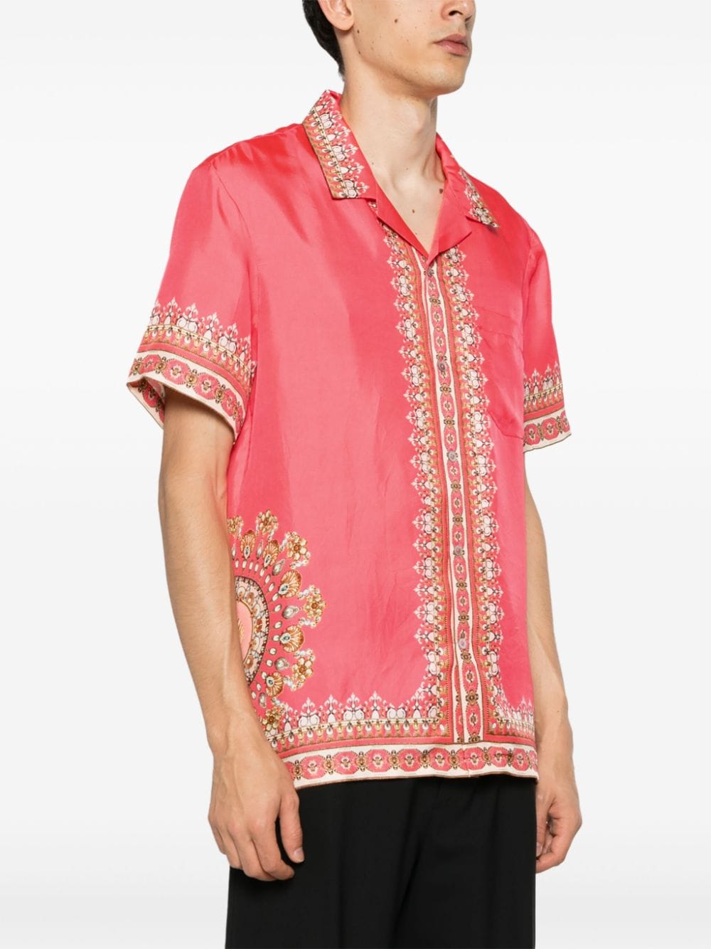 Shop Camilla Shell Games Silk Shirt In Pink