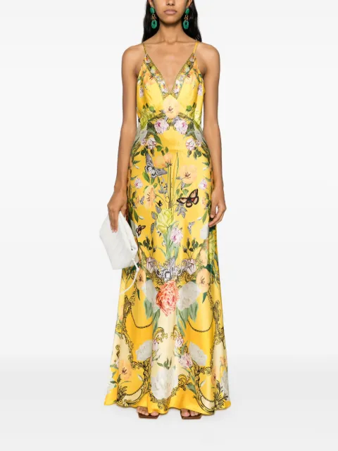 Camilla floral silk maxi dress 00031152PATHGOLD - 1
