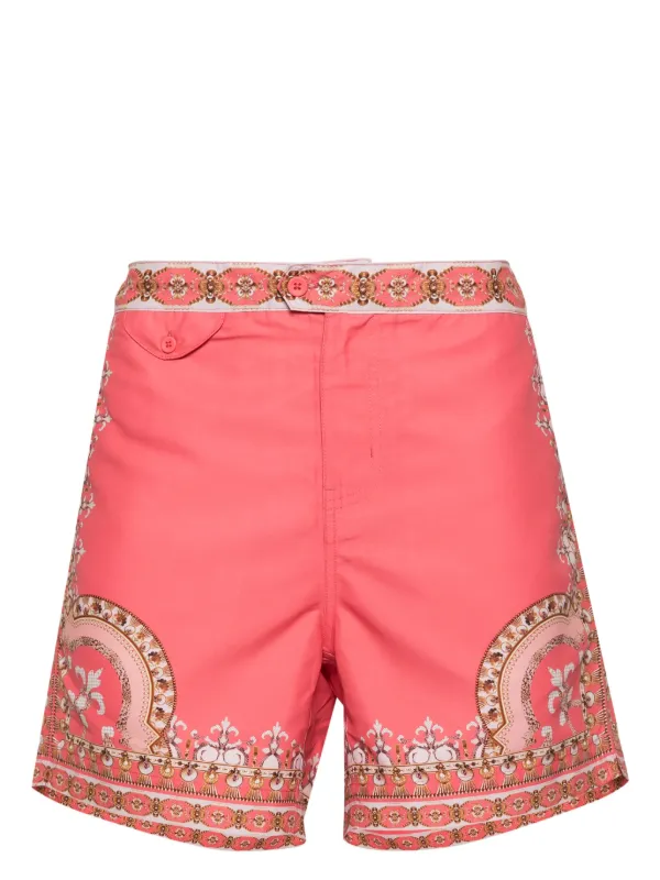 Camilla Shell Games Tailored Swim Shorts in Pink