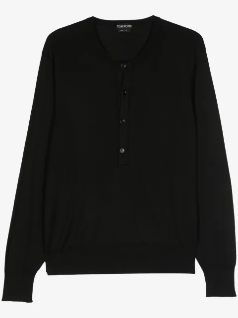 TOM FORD fine-knit silk T-shirt