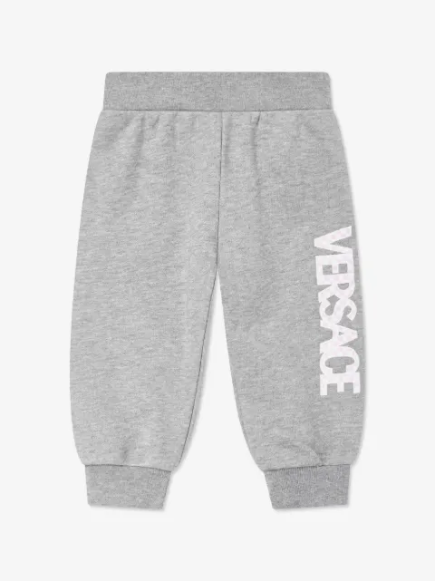 Versace Kids logo-embroidered cotton track pants