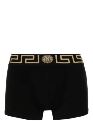 VERSACE ヴェルサーチェ 下着 ボクサーパンツ メンズ グレカ ボーダー VERSACE ヴェルサーチェ グレカ ボーダー トランクス 3枚パック