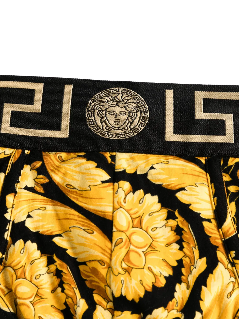 Versace Slip met Greca-afwerking Zwart