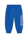 Versace Kids logo-embroidered track pants - Blue