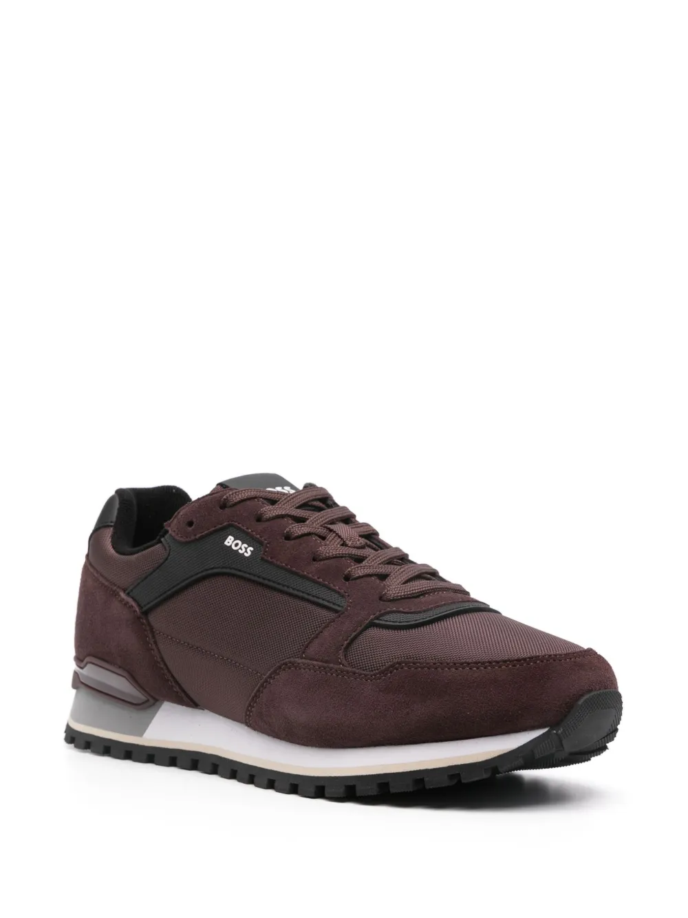 BOSS Sneakers met mesh - Bruin