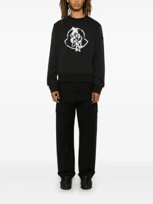 MONCLER ぼかしロゴスウェットシャツ ☆モンクレール☆ ぼかしロゴ入り スウェットシャツ