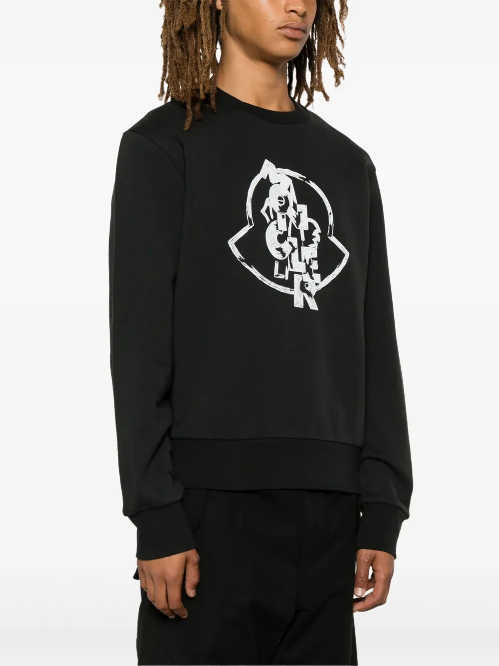 Shop Moncler Logo-print Sweatshirt In Black