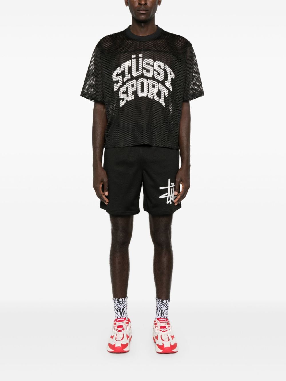 Stüssy Mesh Short Big Basic shorts - Zwart