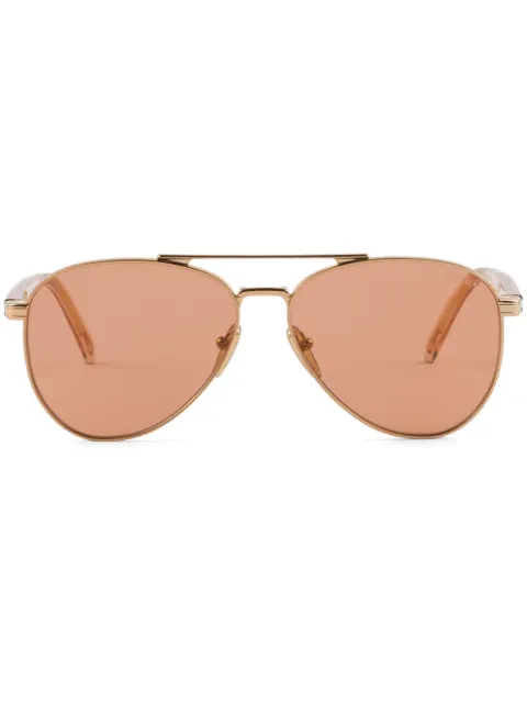 Prada Eyewear engraved logo pilot-frame sunglasses
