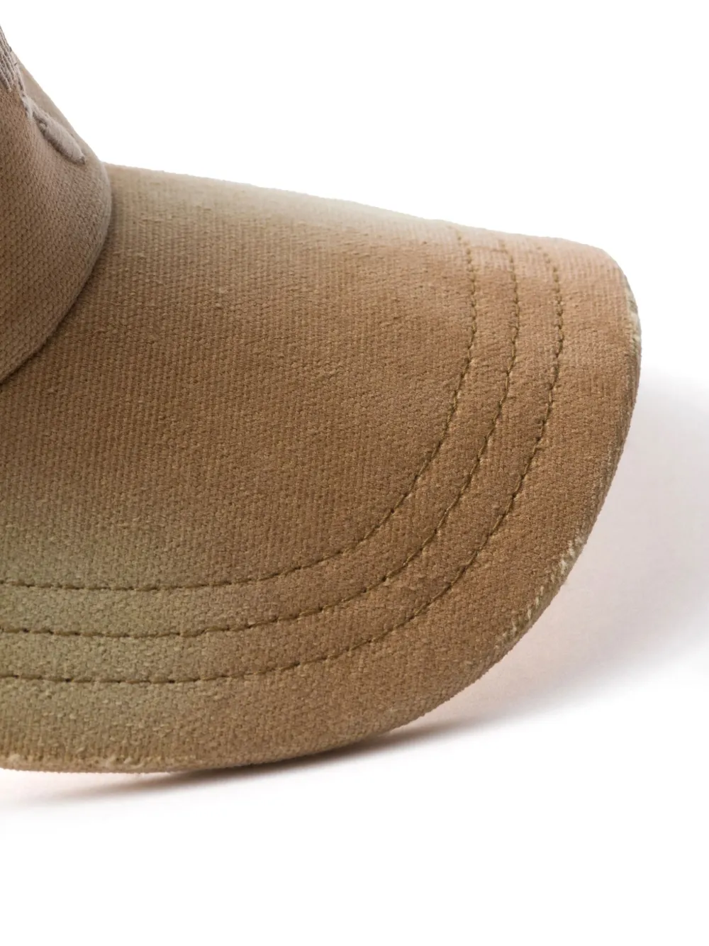 Prada Logo Embroidered Visor Hat In Neutrals