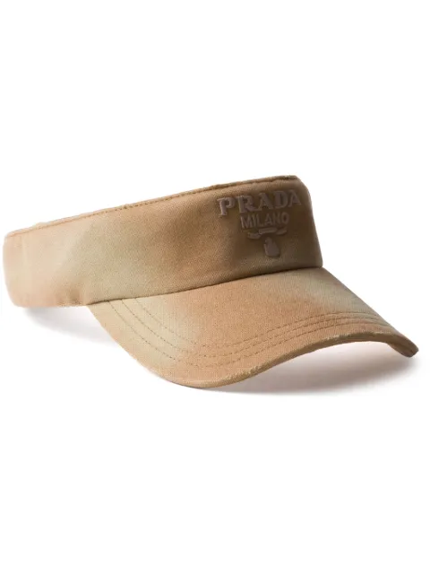 Prada Viseira com logo bordado
