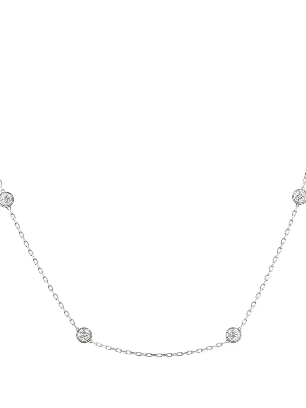Click to view more detailed imagery on our partner's website Pre-owned Cartier 2010s Léger 18kt White Gold Diamond Necklace In 银色