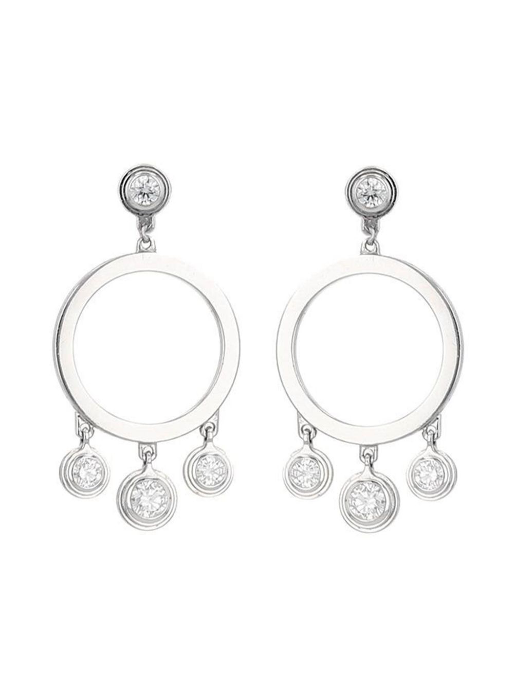 Cartier 2010s 18kt white gold Léger diamond earrings - Silver