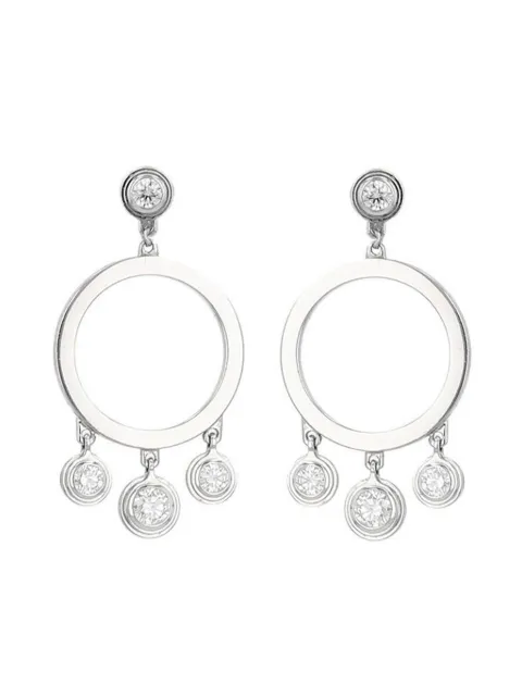 Cartier 2010s 18kt white gold Léger diamond earrings