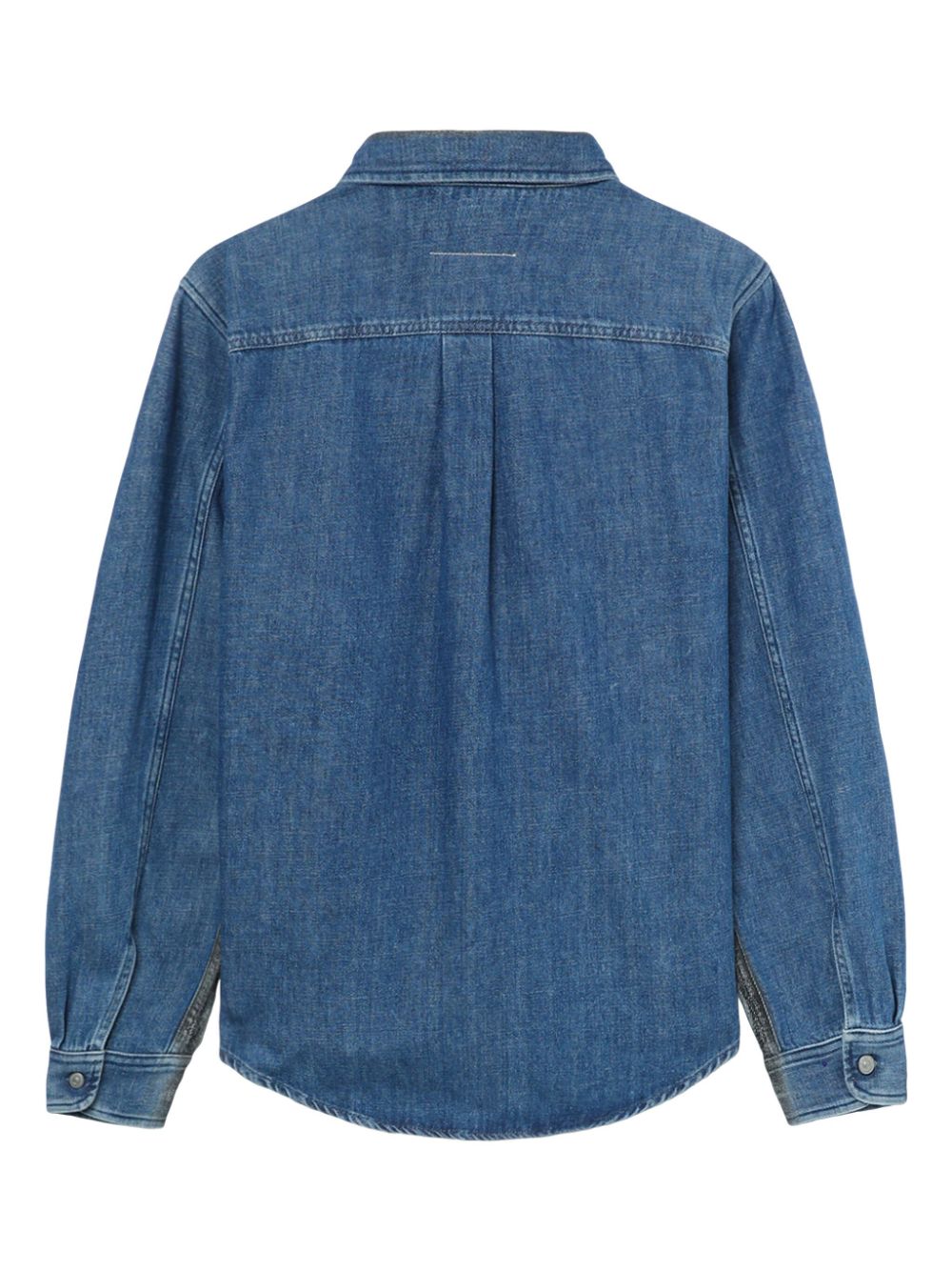 MM6 Maison Margiela distressed panelled denim shirt Men