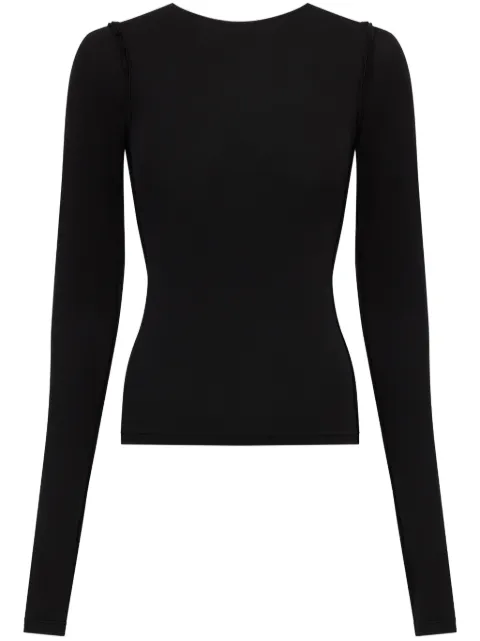 MM6 Maison Margiela two-tone exposed-seam top