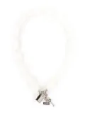 MM6 Maison Margiela padlock chain-link necklace - White