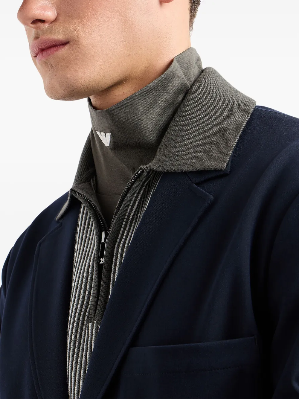 Emporio Armani Blazer met enkele rij knopen Blauw