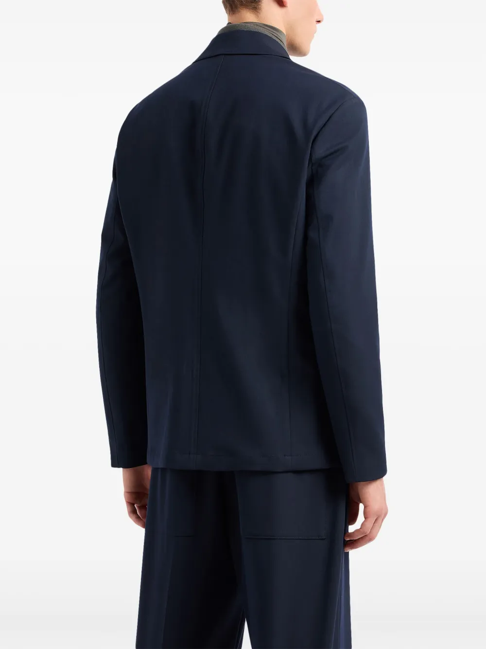 Emporio Armani Blazer met enkele rij knopen Blauw