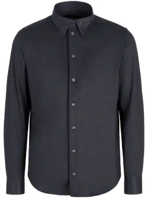 Giorgio Armani slim-cut button-down Shirt | Black | FARFETCH