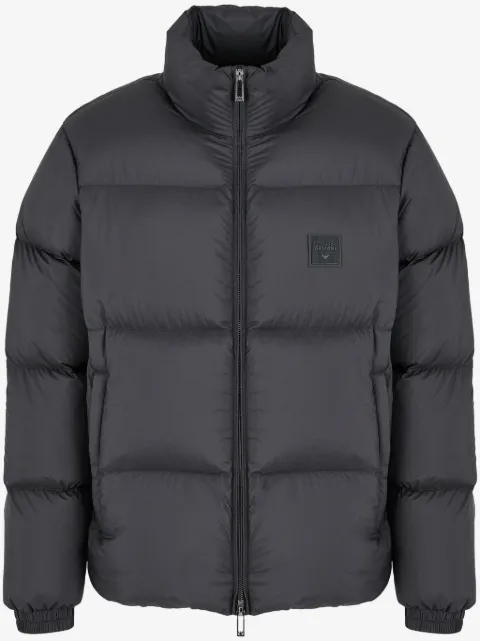 Emporio Armani logo-patch padded jacket