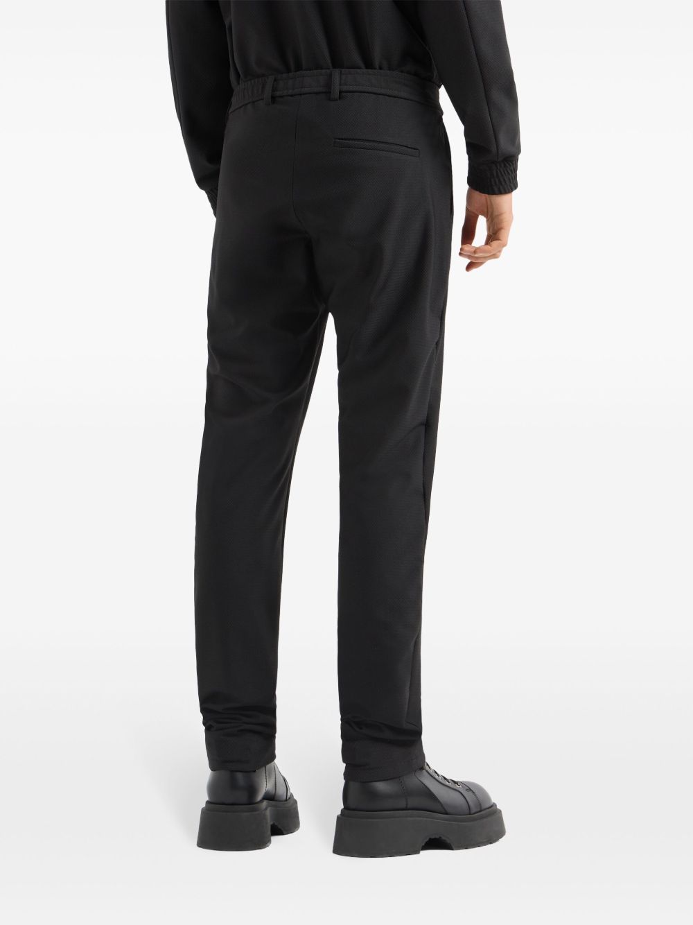 Emporio Armani 3D-effect micro-pattern trousers Men