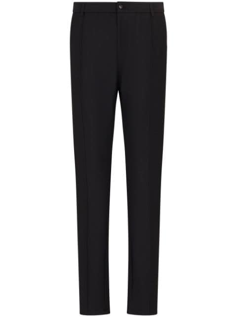 Emporio Armani 3D-effect micro-pattern trousers