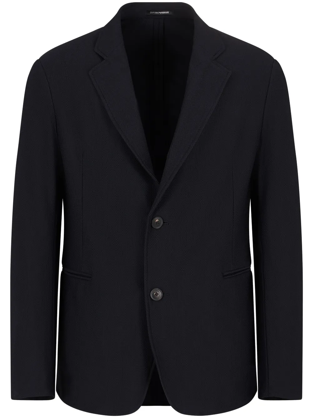 Emporio Armani Blazer met enkele rij knopen en 3D-patroon Blauw